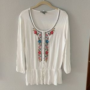 Embroidered top
